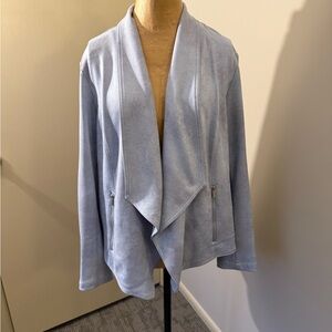 Jones New York Light Blue Draped Blazer